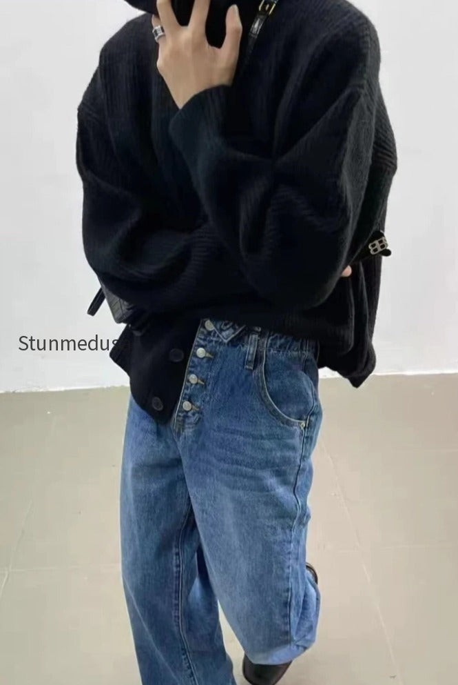 ribbed-single-breasted-cardigan