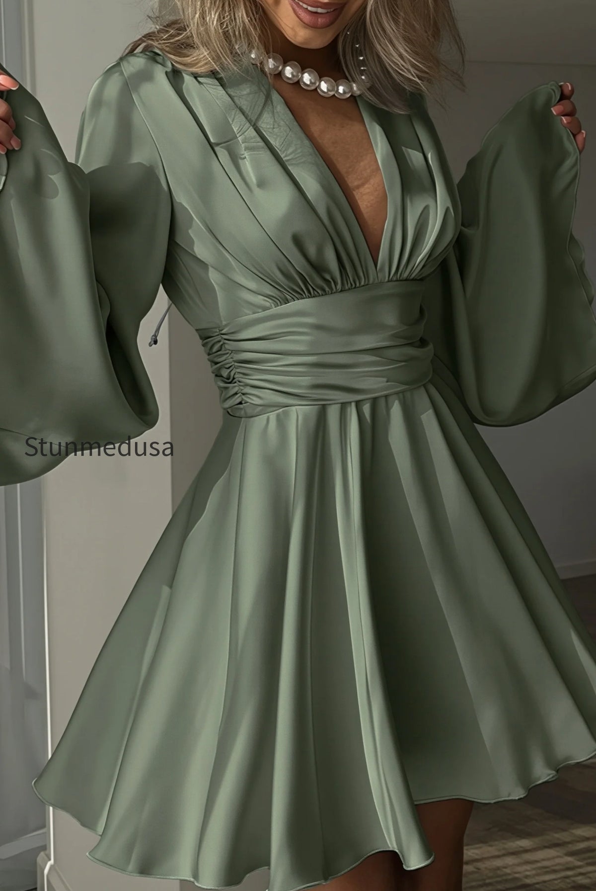 elegant-satin-ruffle-romantic-mini-dress