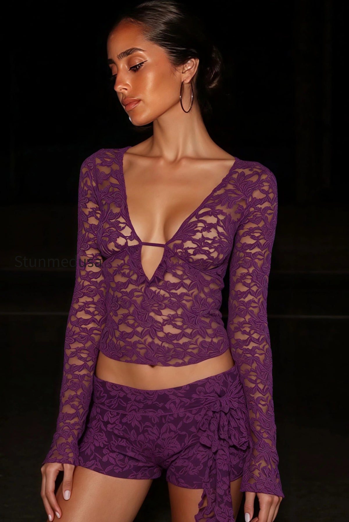 sexy-lace-deep-v-sheer-long-sleeve-blouse